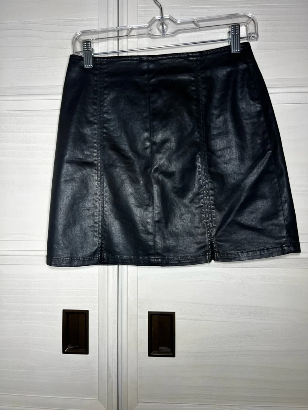 Ag Adriano Goldschmied Black Adaline Paneled Mini Skirt Jeans Sz 27